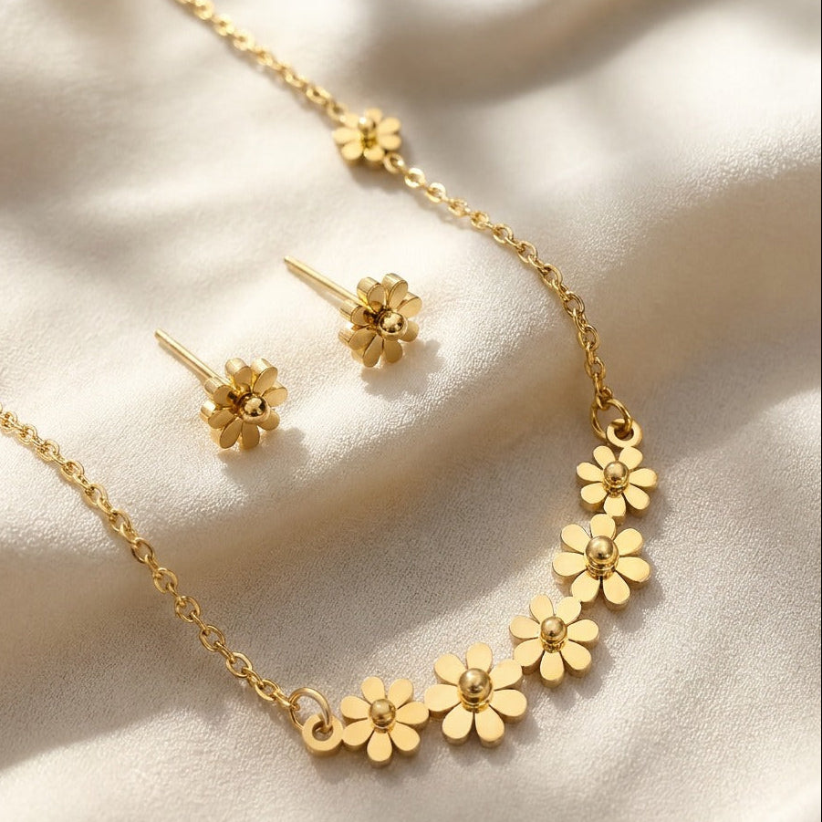 Bohemian Daisy Gold Set