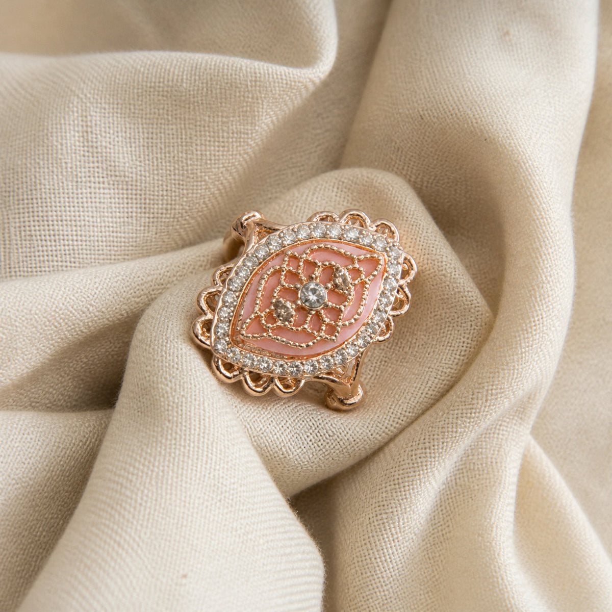 Antique Rhinestone Halo Ring