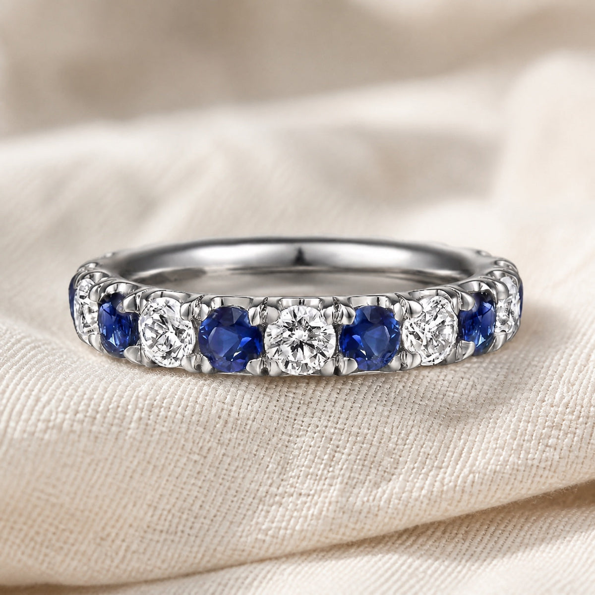 Midnight Sapphire Eternity Ring