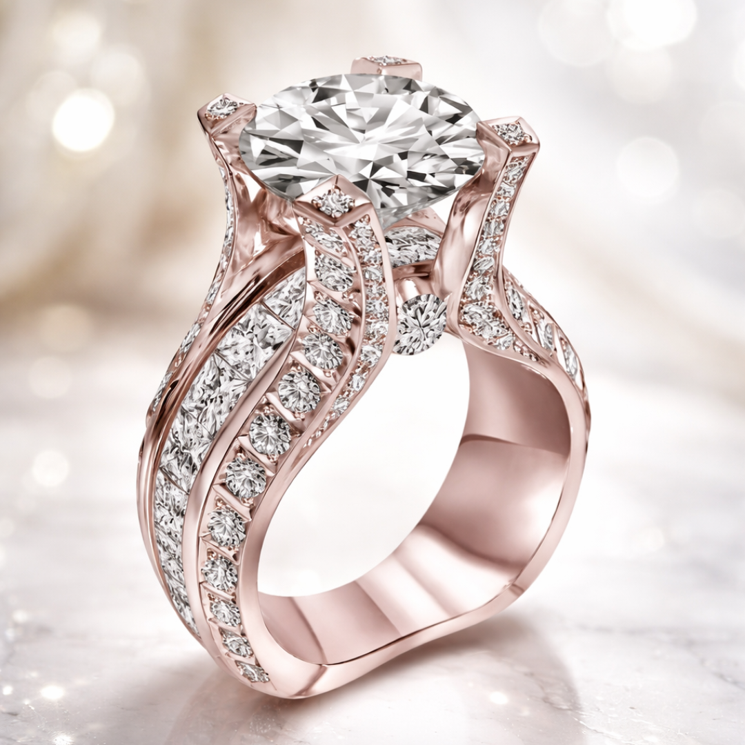 Crystal Luxe Statement Ring