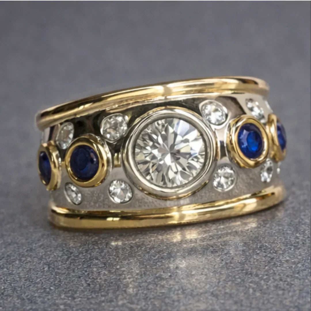 Vintage Gold Oval Stone Ring