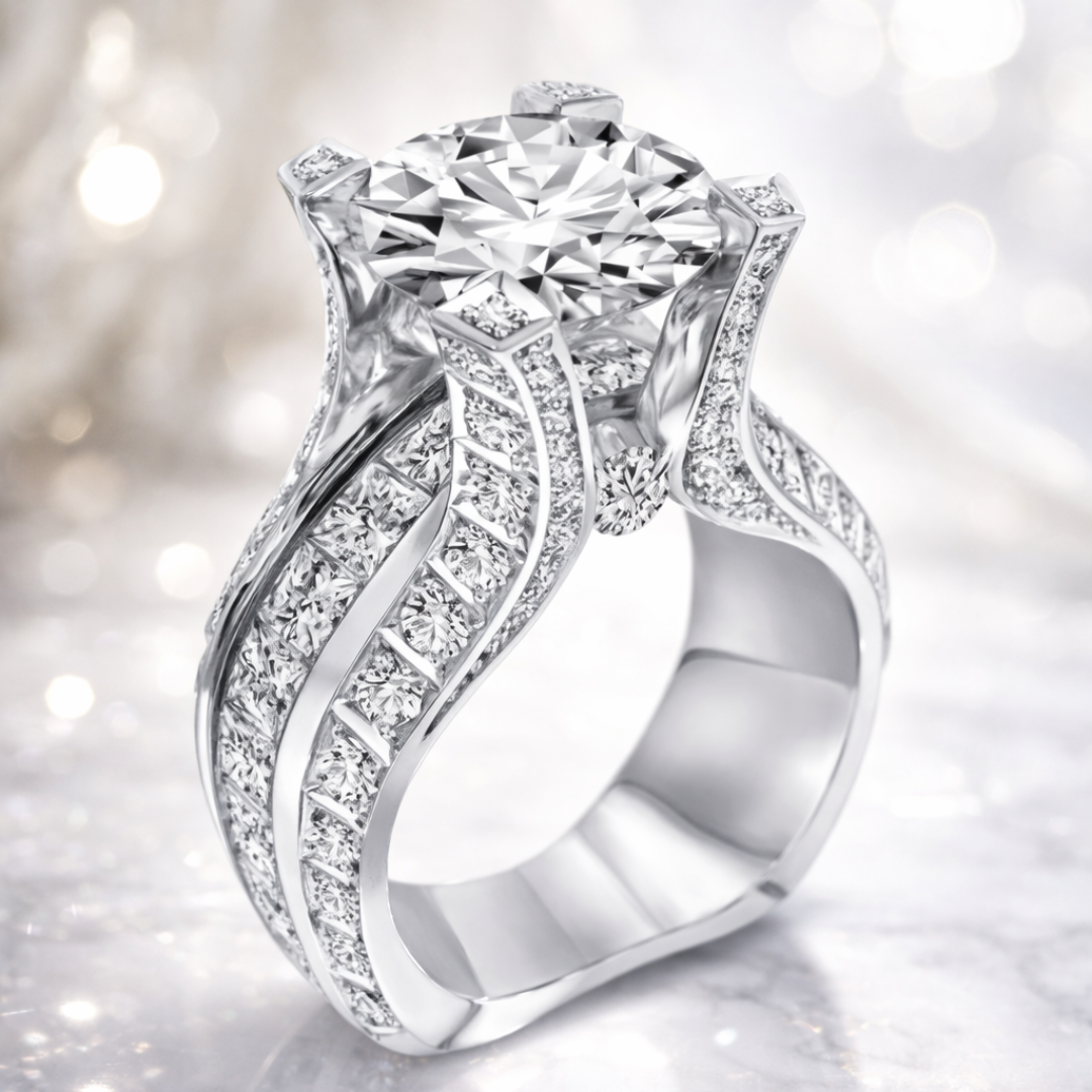Crystal Luxe Statement Ring