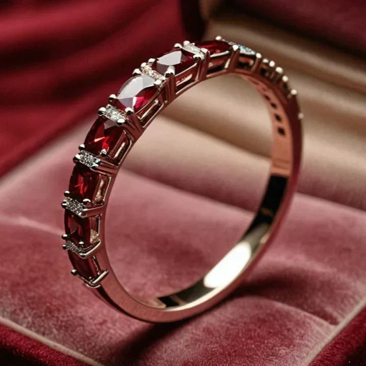 Ruby Inlay Gold Ring