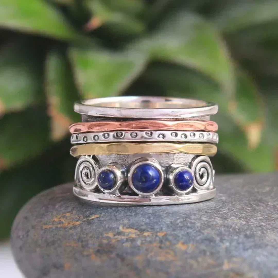 Vintage Silver Bohemian Hollow Ring