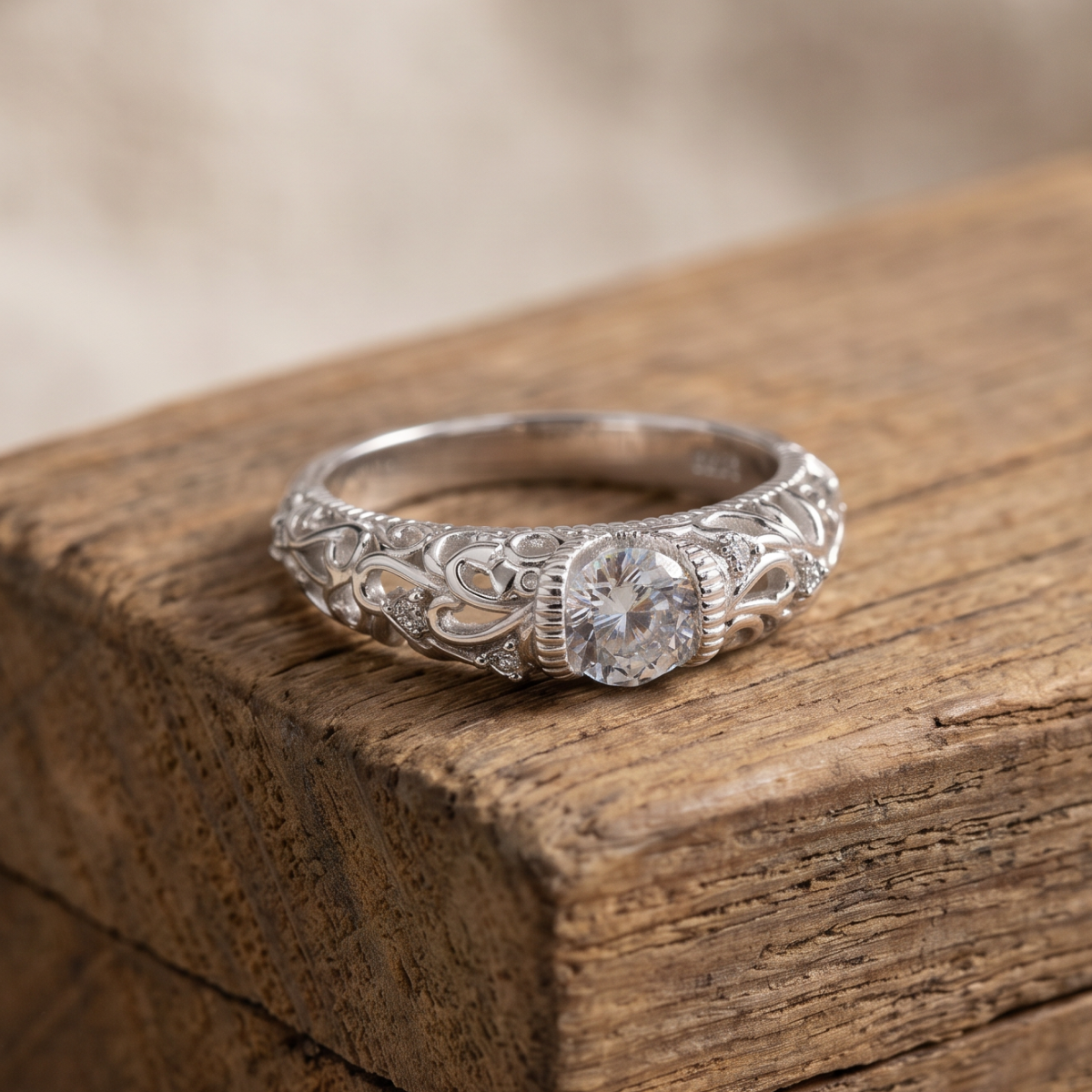 Noble Silver Zirconia Ring