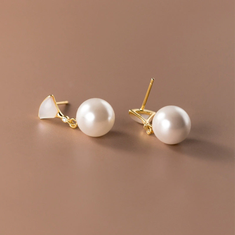 Chic Silver Bead Earrings