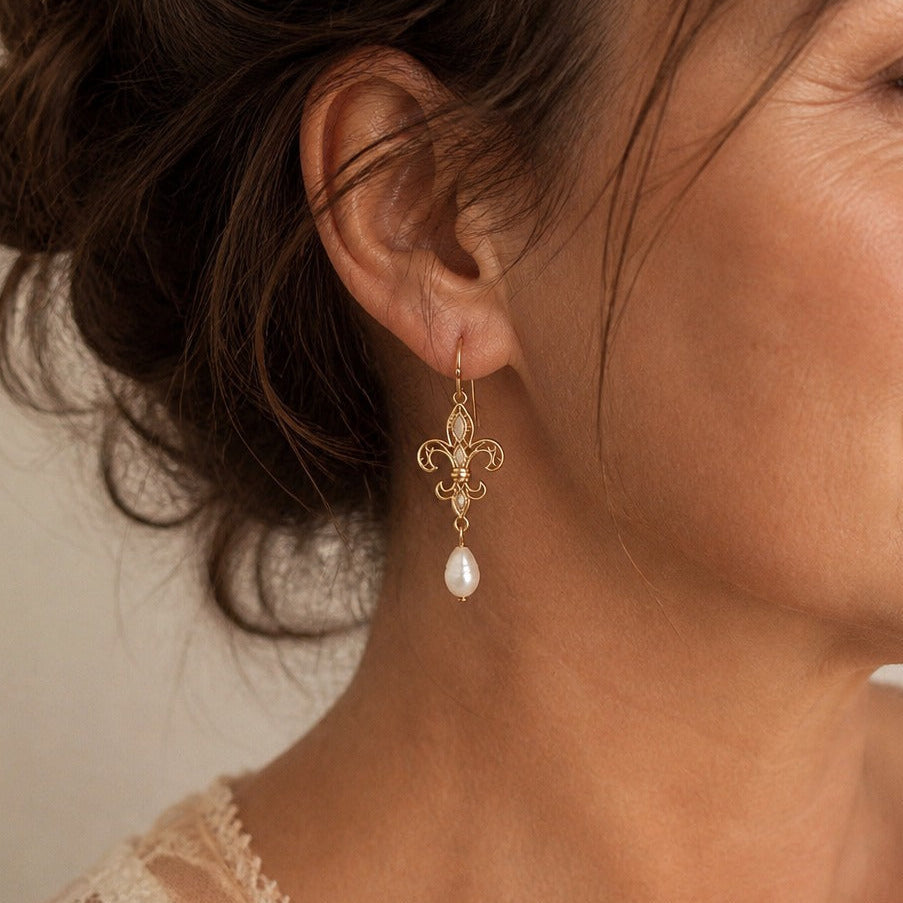Pearl Treasure Drop Earrings