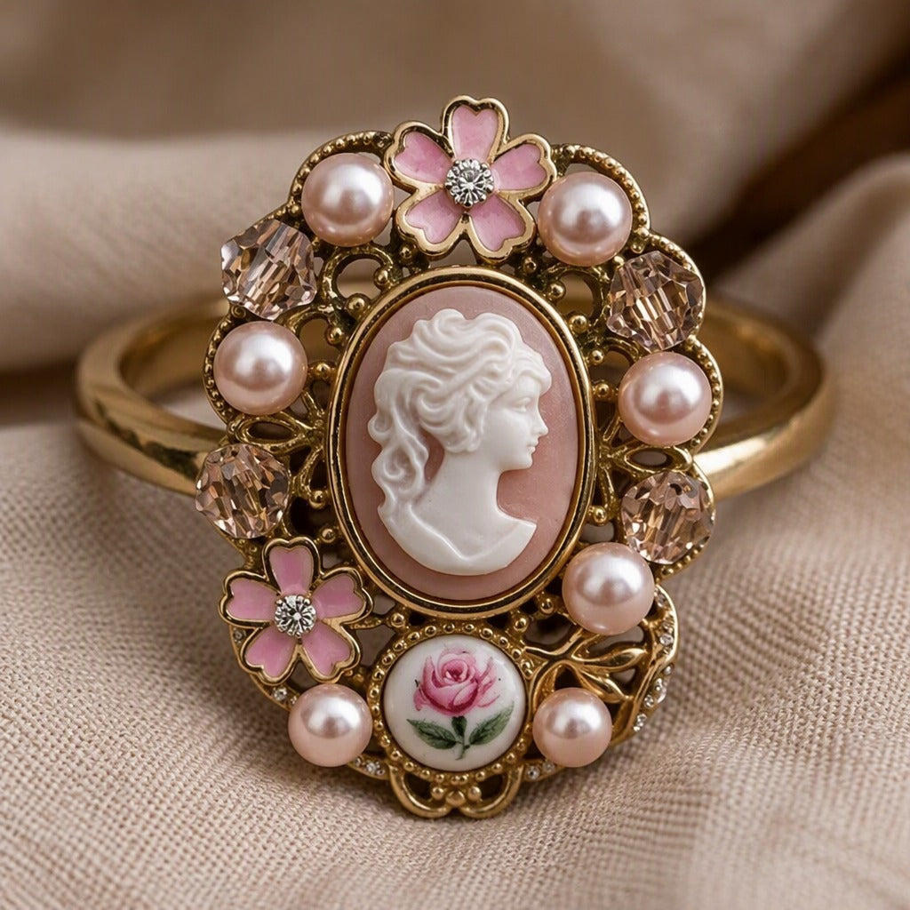 Vintage Muse Portrait Ring