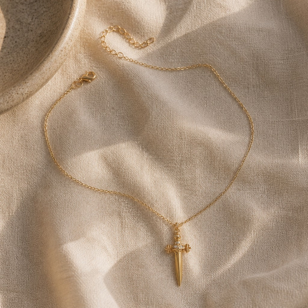 Vintage Warrior Cross Necklace