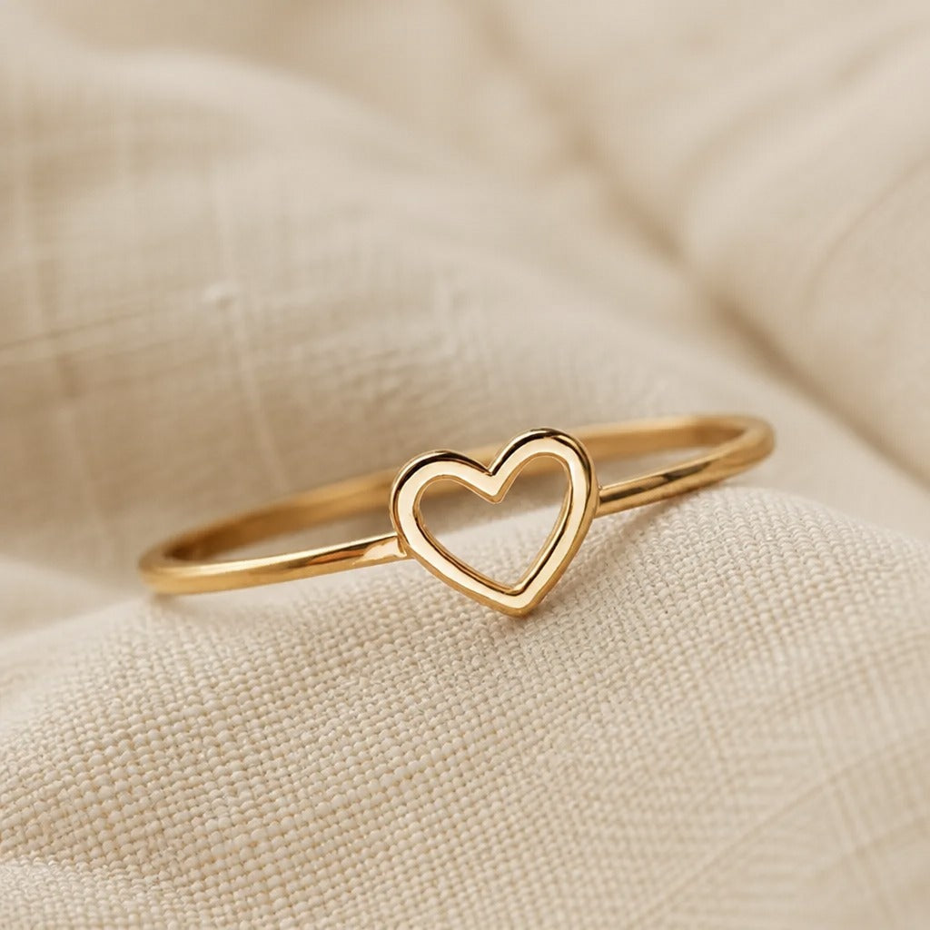 Modern Heart Statement Ring