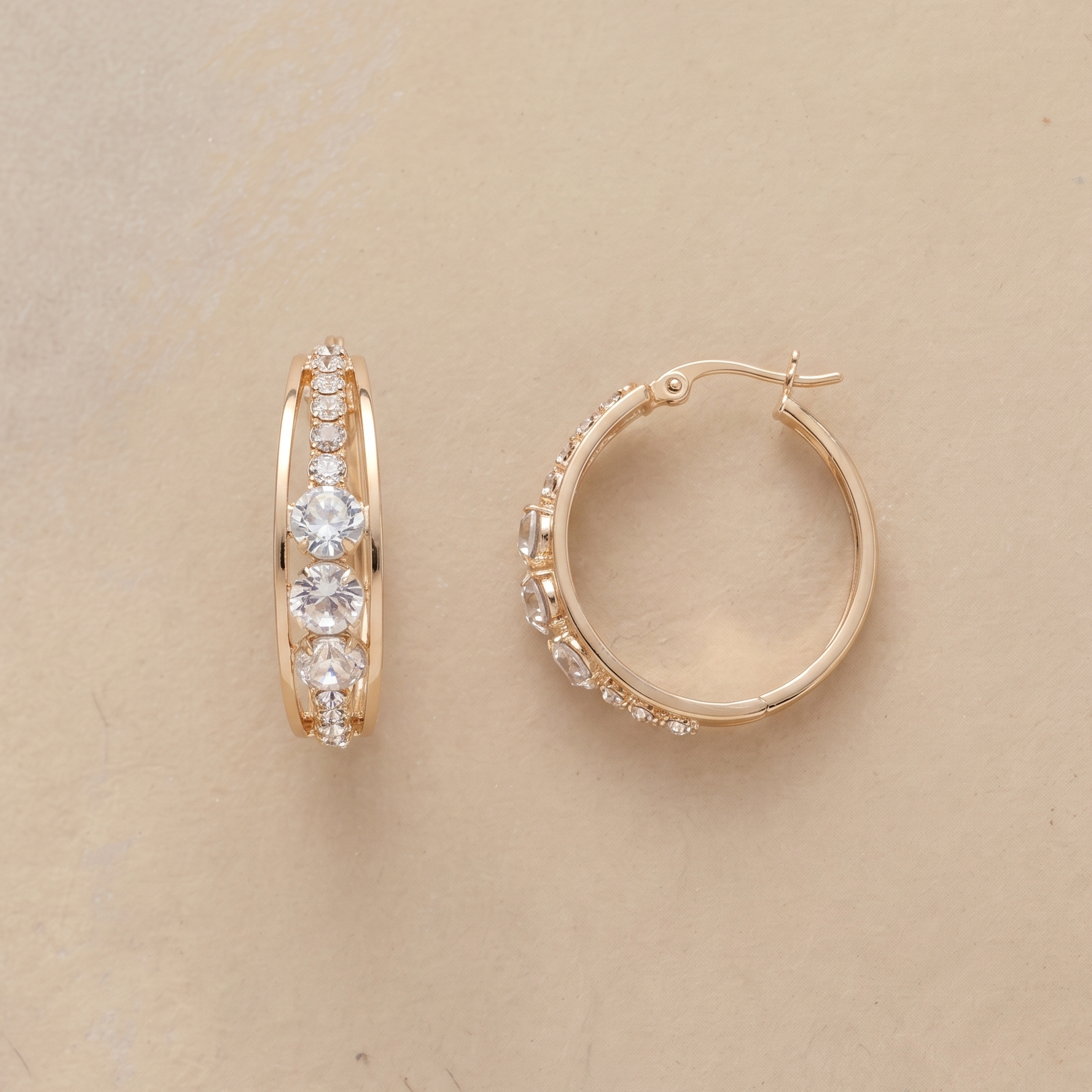 Elegant Sparkly Hoop Earrings