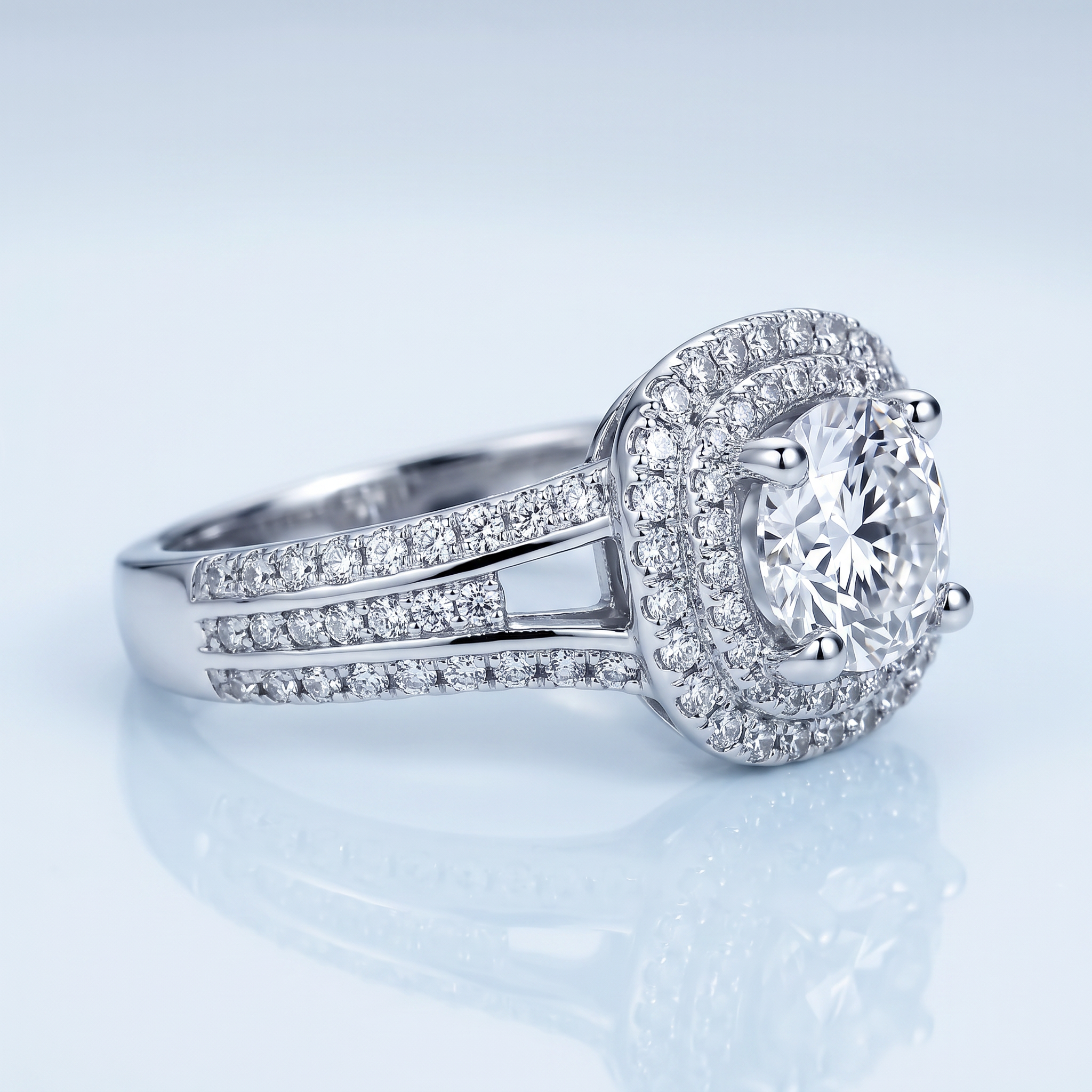 Vintage Crystalline Silver Ring