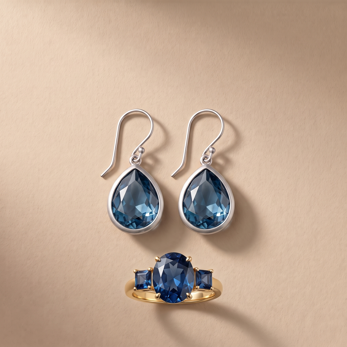 Retro Blue Crystal Drops