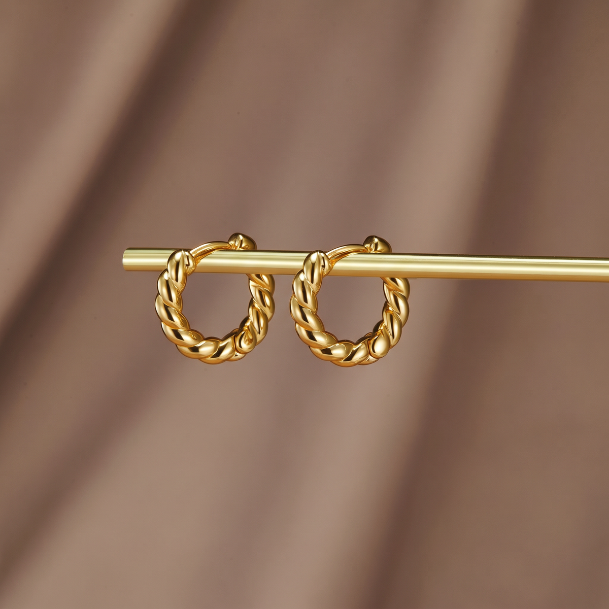 Gold Twist Earrings