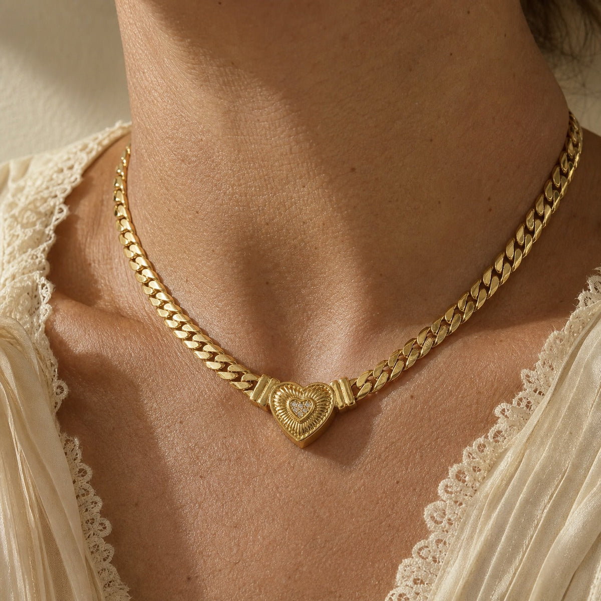 Heritage Heart Charm Necklace