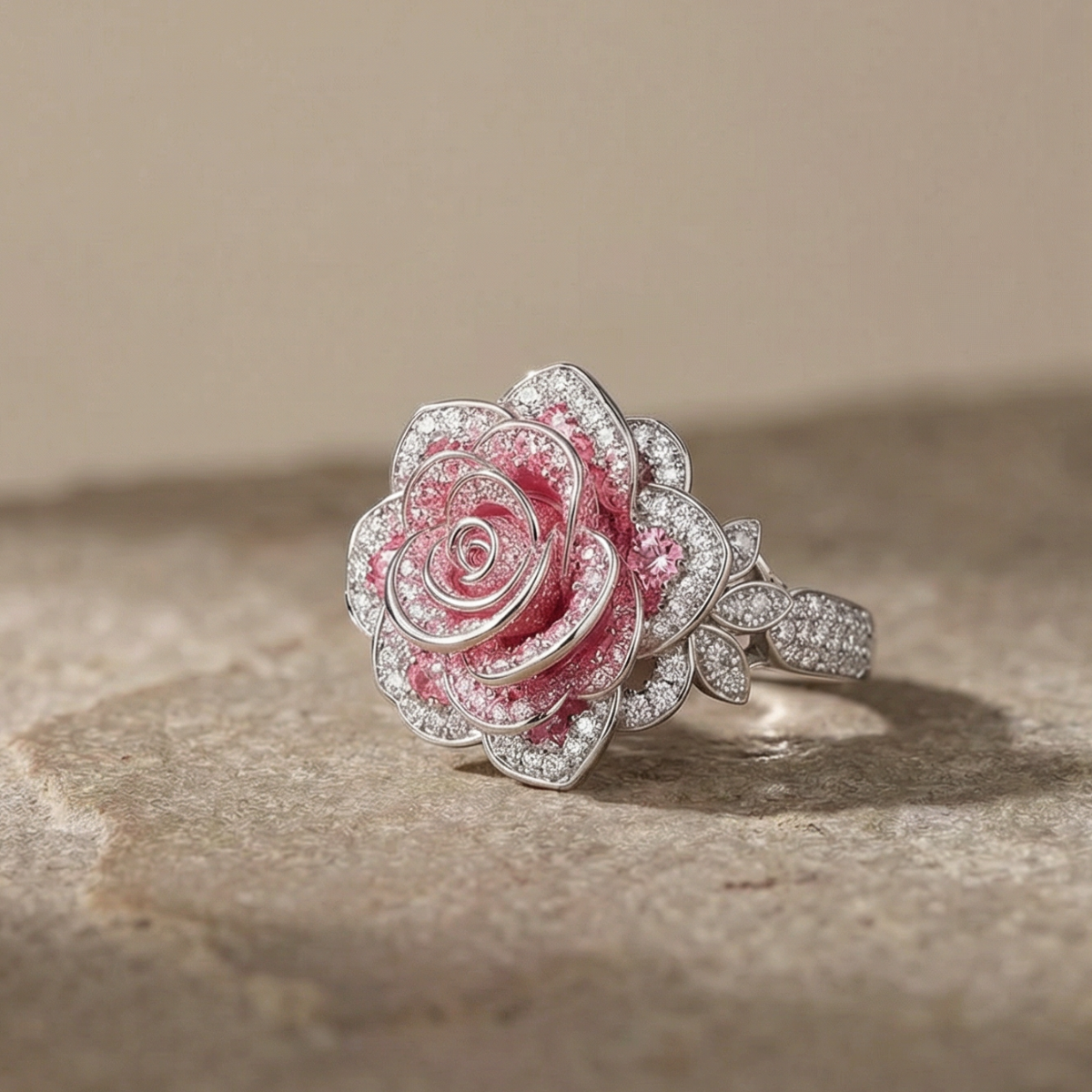 Floral Majesty Silver Ring