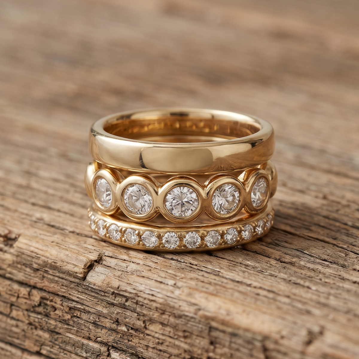 Golden Zenith Bold Statement Ring