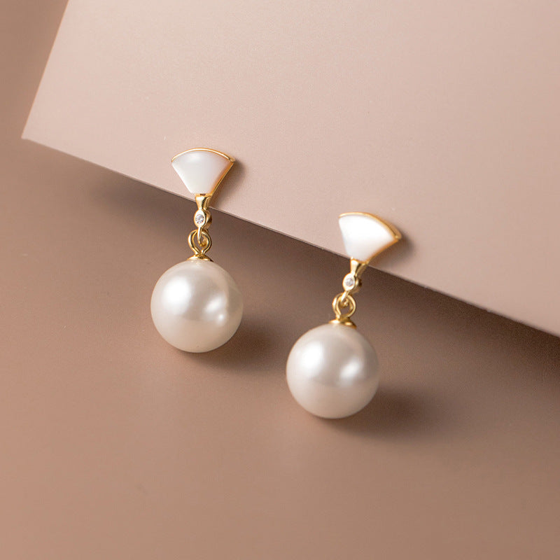 Chic Silver Bead Earrings