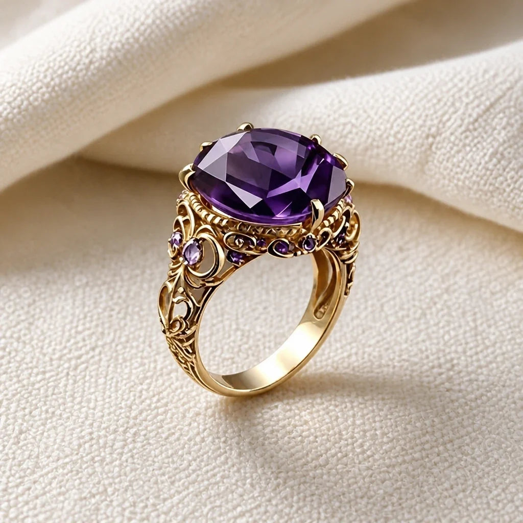 Vintage Ornate Floral Ring