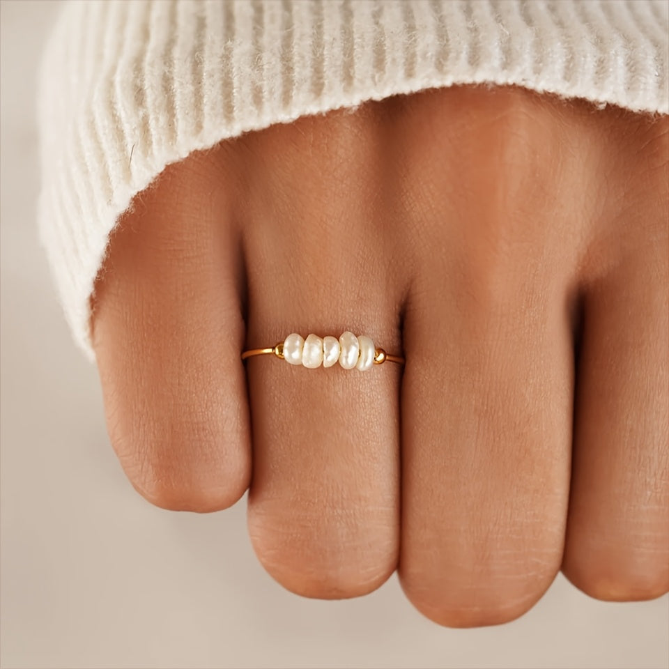 Minimal Freshwater Pearl Ring