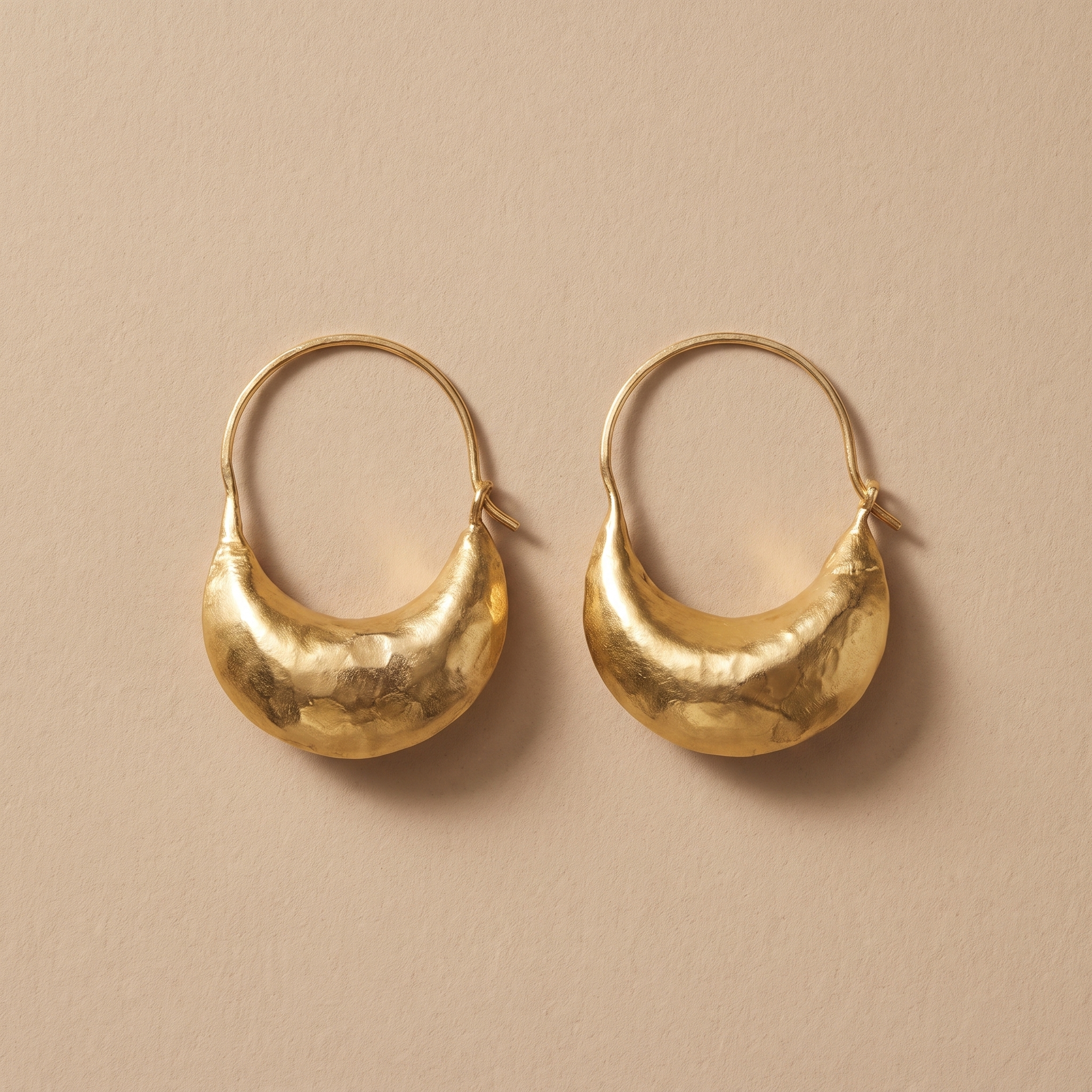 Vintage Golden Basket Earrings