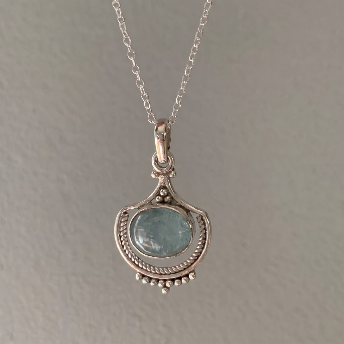 Vintage Green Stone Necklace