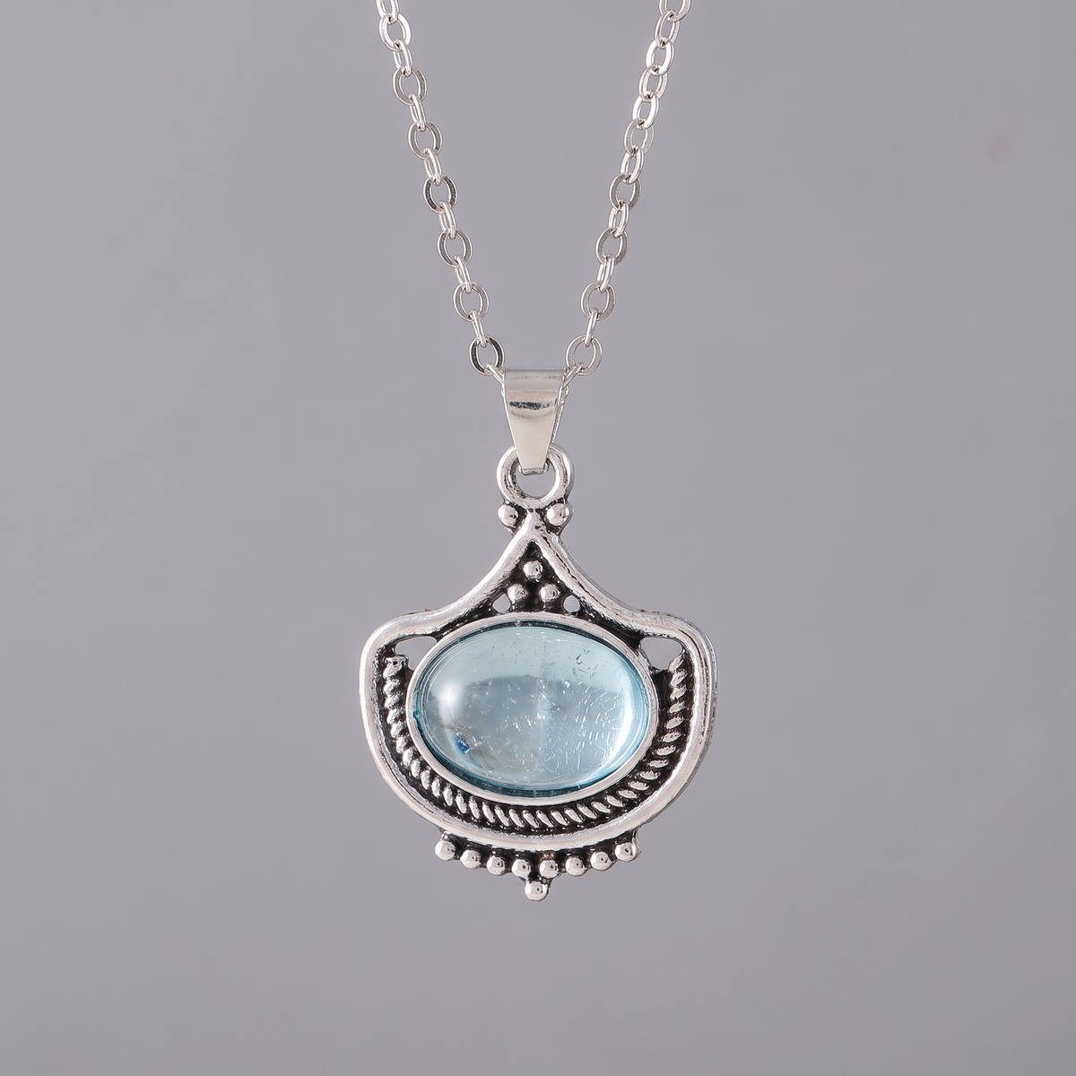 Vintage Green Stone Necklace