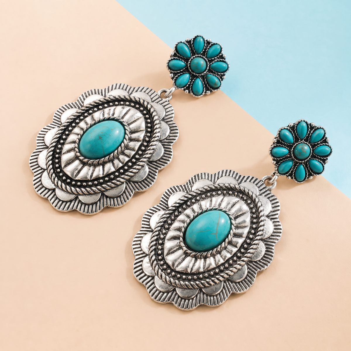 Turquoise Pearl Couture Earrings