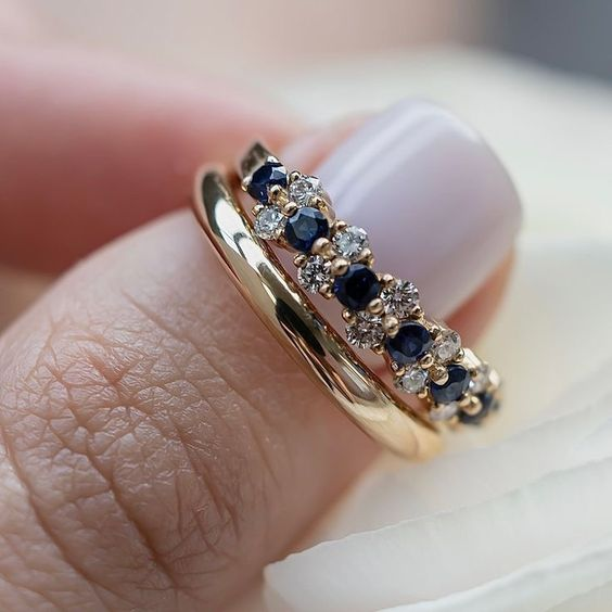 Crystal Gold Accent Ring